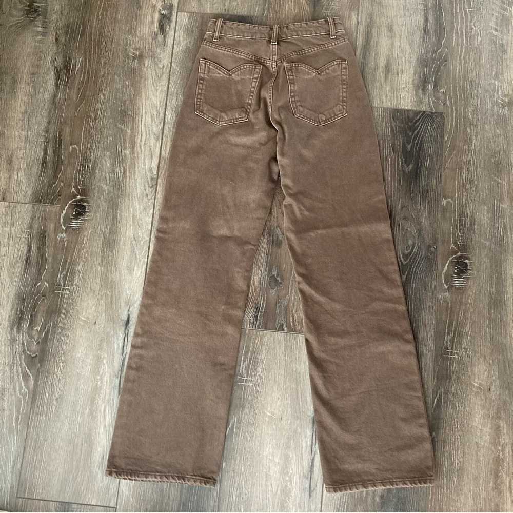 Zara Brown Wide-Leg Jeans - Picture 6 of 14